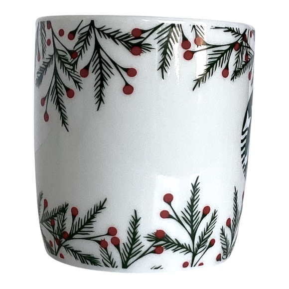 Starbucks 2020 Christmas Mermaid Holly Berry Garland Coffee Mug White Red Green - Picture 8 of 14